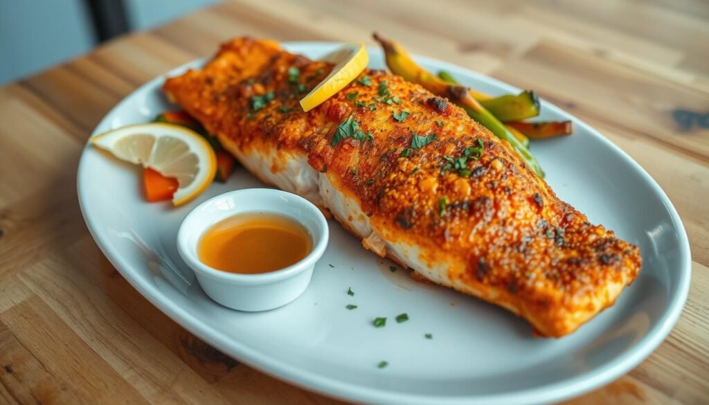 fried salmon