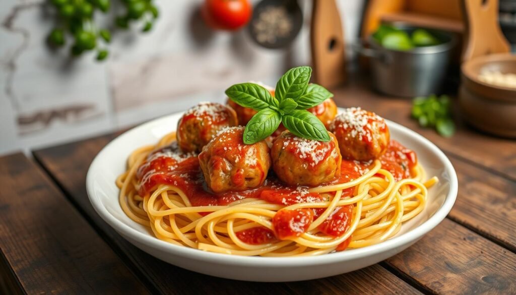 spaghetti and meatballs