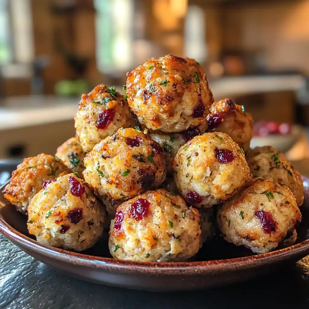 Cranberry Turkey Stuffing Balls: Your Holiday Delight!