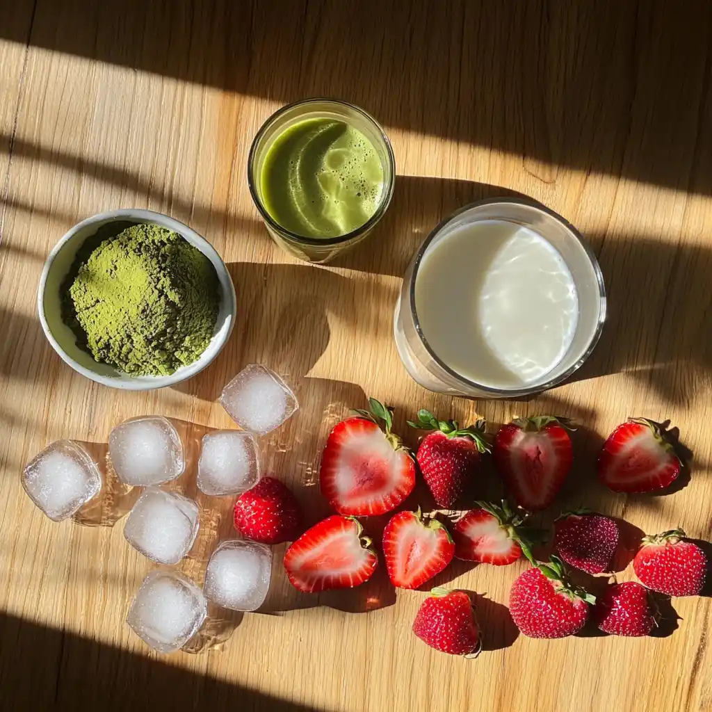 Strawberry Matcha Latte