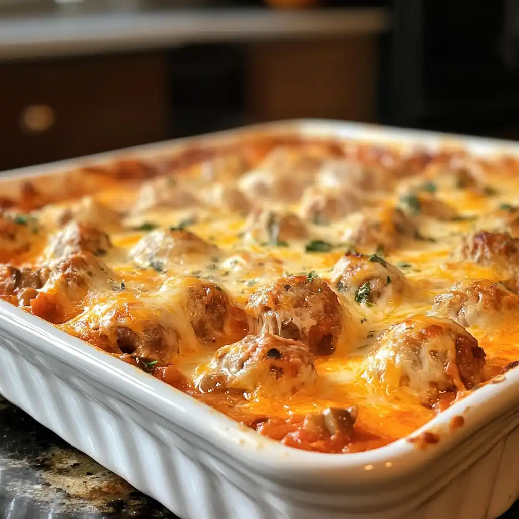 Dump and Bake Meatball Casserole: Easy Dinners!