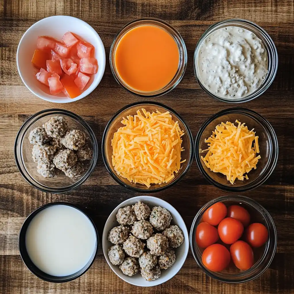 Dump and Bake Meatball Casserole
