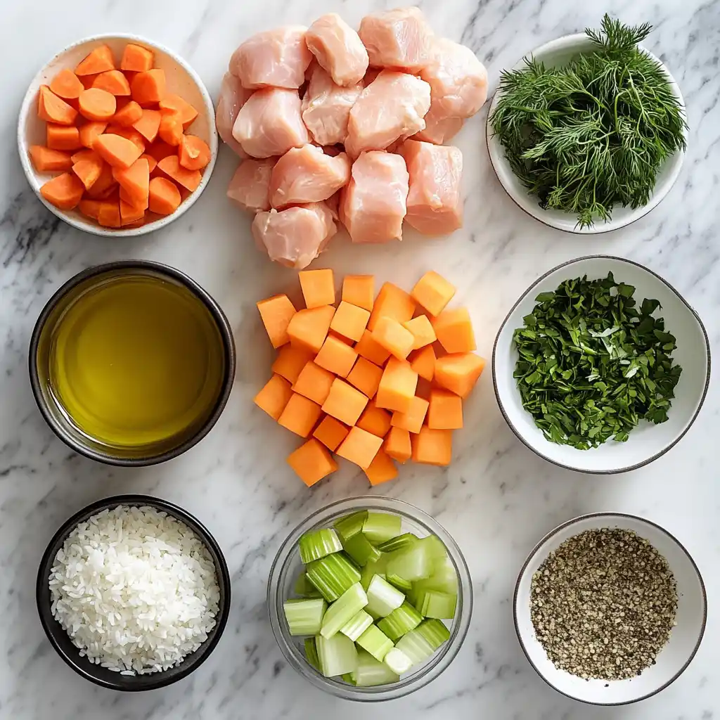 Lemon Herb Chicken and Rice Soup