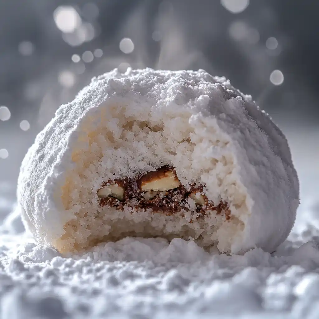 Nutella Hazelnut Snowball Cookies