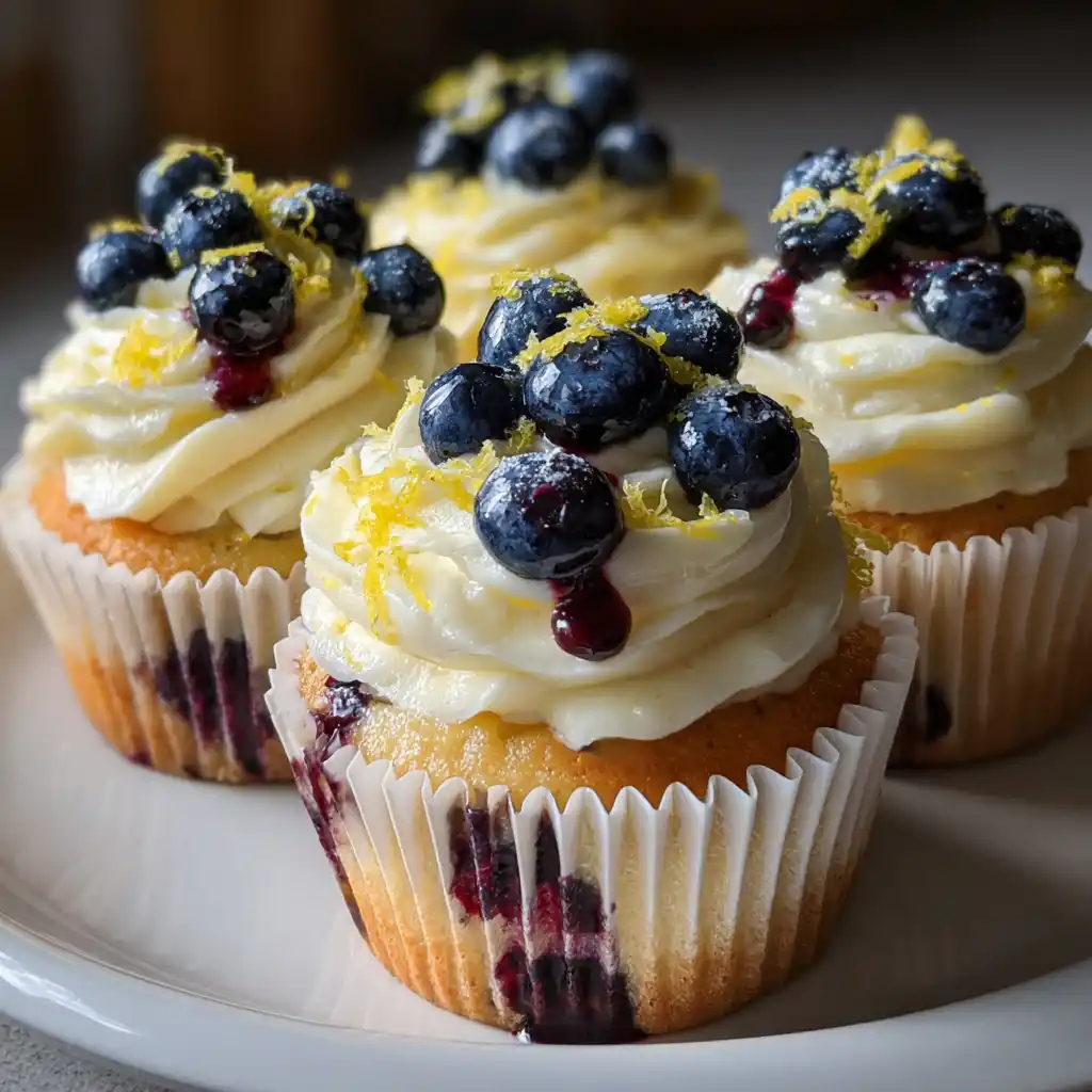 Blueberry Lemon Cupcakes (Soft, Zesty & Bakery-Style)