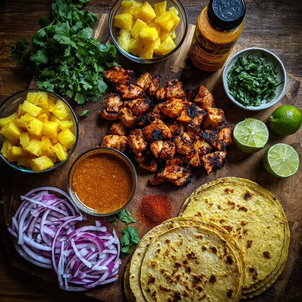 Chicken and Pineapple Tacos