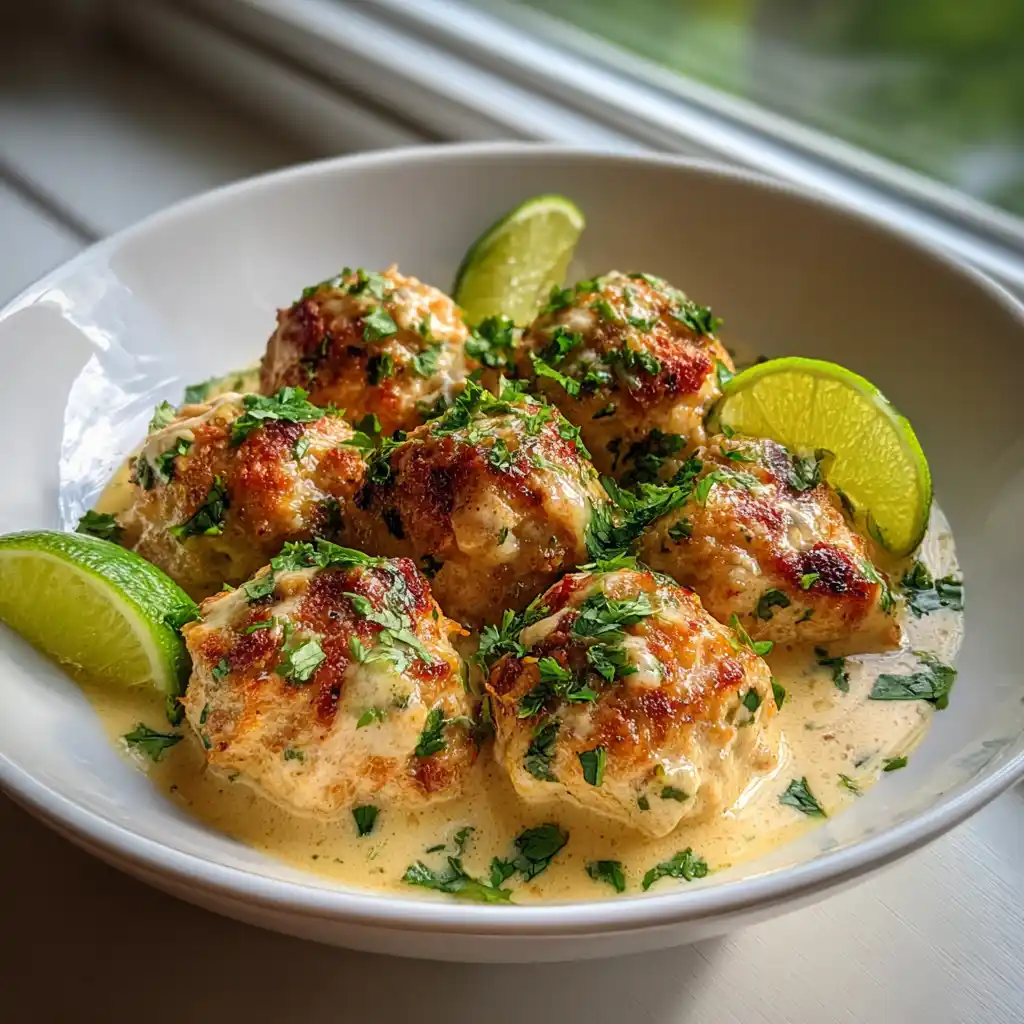 Easy Creamy Coconut Chicken Meatballs
