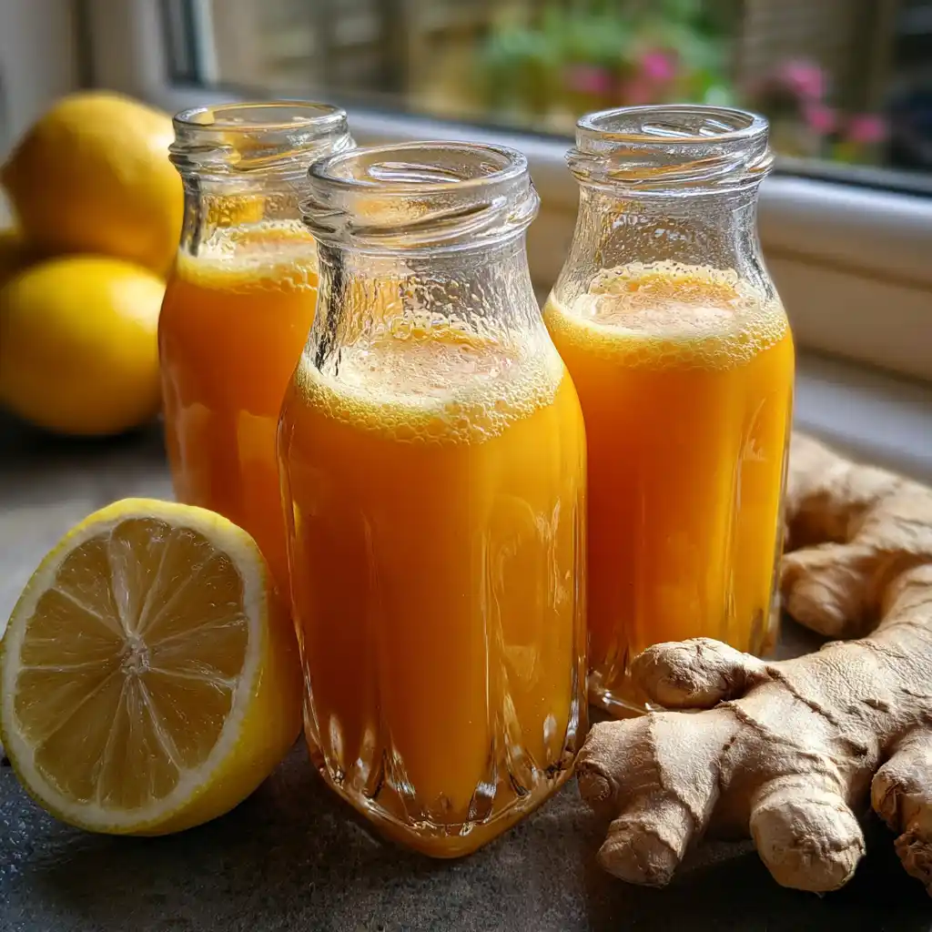 Easy Ginger Lemon Turmeric Wellness Shot