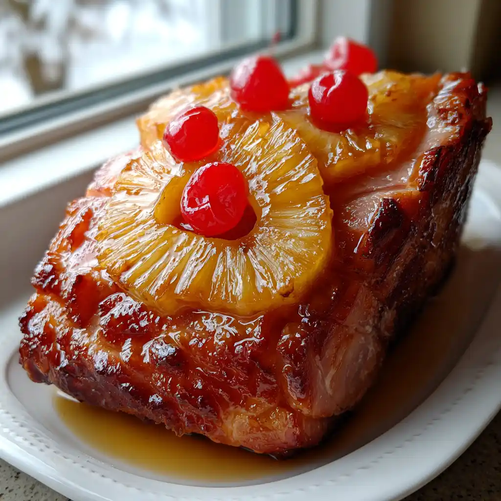 Easy Honey-Glazed Baked Ham with Pineapple