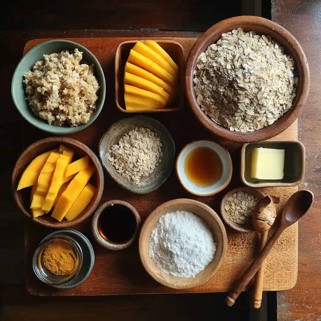 Mango Oatmeal Crumble Bars