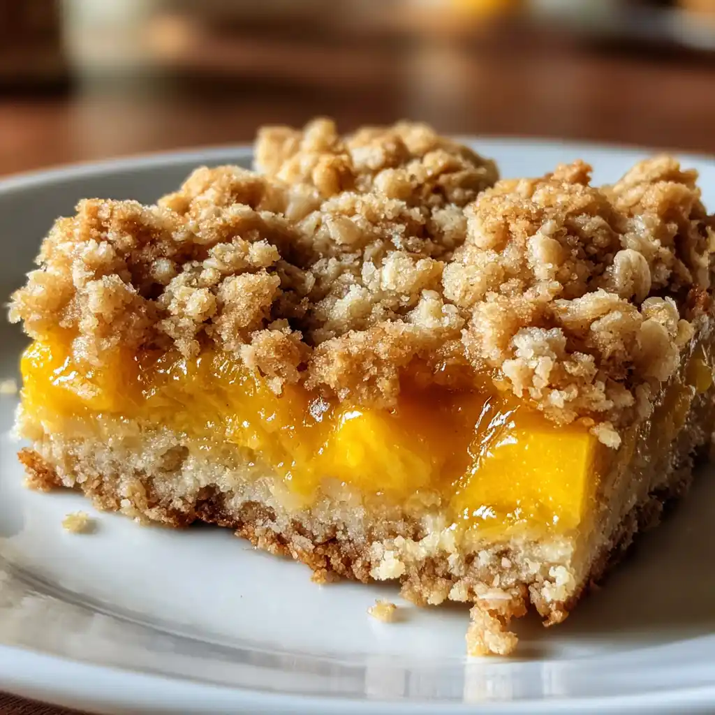 Mango Oatmeal Crumble Bars