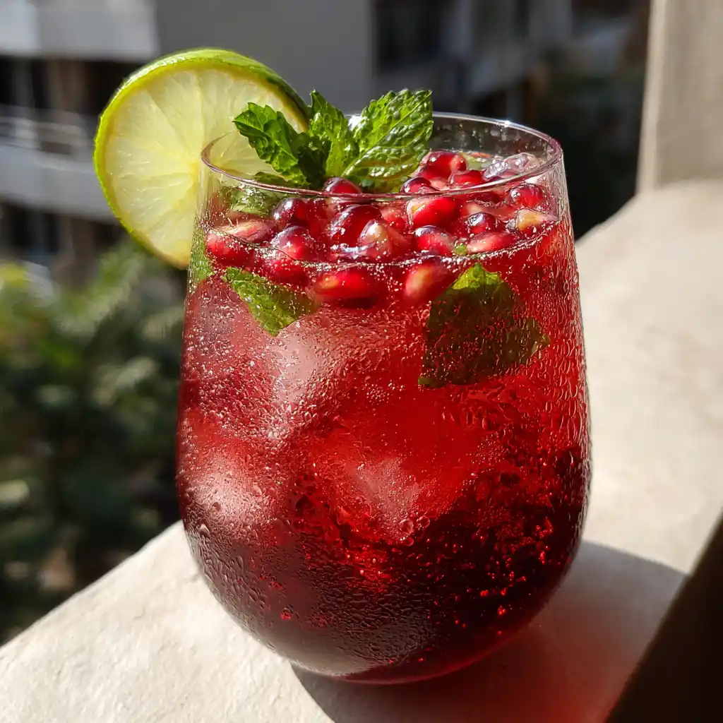Easy Pomegranate Spritz Mocktail