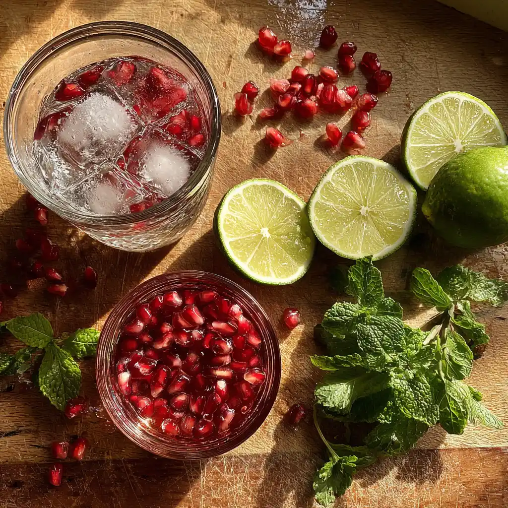 Pomegranate Spritz Mocktail