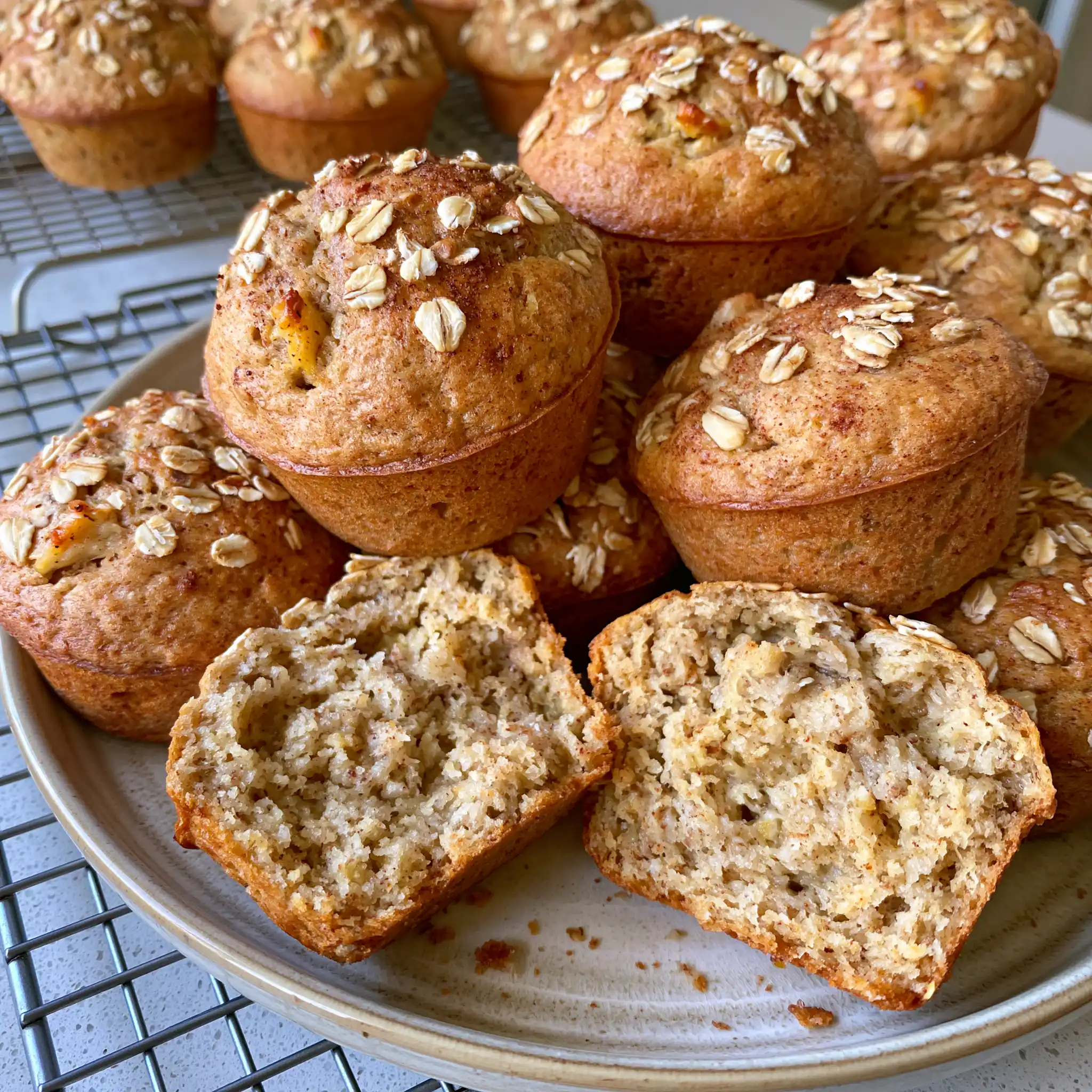 Banana Oatmeal Muffins – Moist, Healthy and Easy
