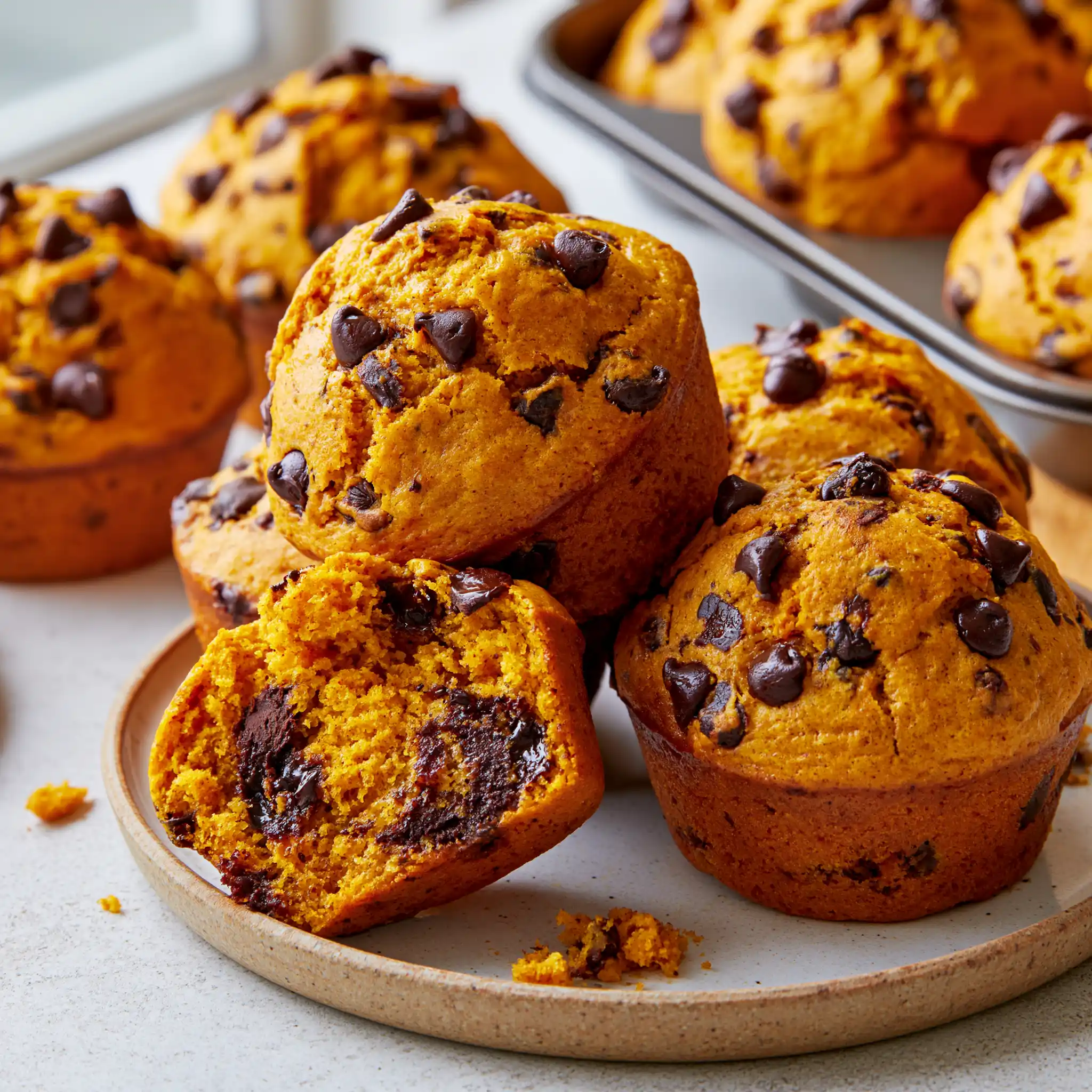 Pumpkin Chocolate Chip Muffins – Moist, Easy and Full of Fall Flavor